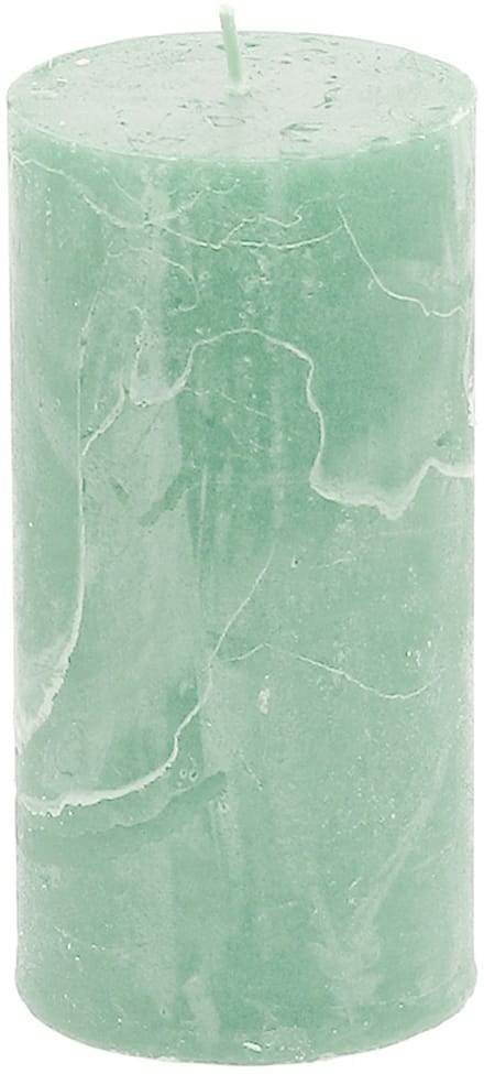 Effen kaarsen lichtgroen 50x100mm 4 st, 4 Stück