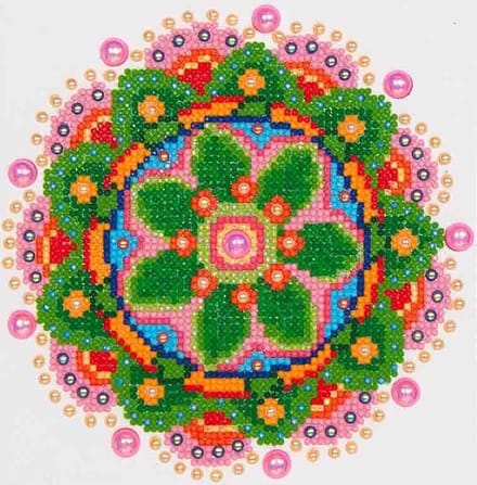 DIAMOND DOTZ Flower Mandala - Diamond Painting - 3.037 Dotz - 25x20 cm