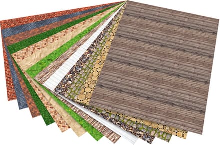 Folia 48109 - Designpapierblok - structuren - Assorti - 13 vel