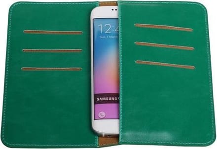 Groen Pull-up Medium Pu portemonnee wallet voor Samsung