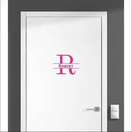 Deursticker Met Naam -  Robert - Roze