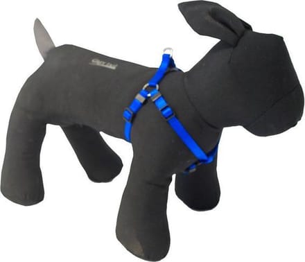 Nylon bh-tuig voor hond ruit Blauw 10 mmx35-45 cm