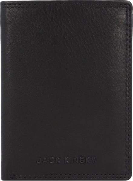 Jack Kinsky Brisbane Portemonnee RFID Leer 9 cm - Jongens - Staand formaat - schwarz