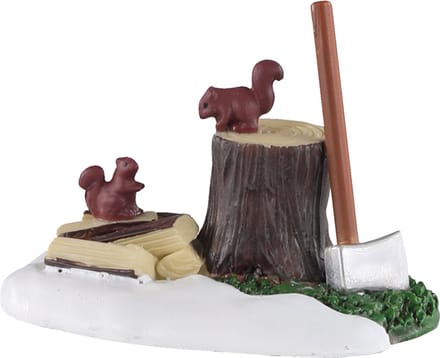 Lemax - Axe And Logs - Kersthuisjes & Kerstdorpen