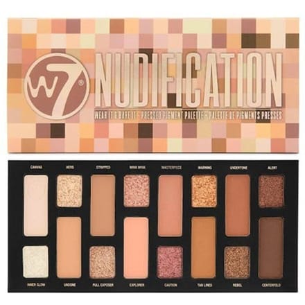W7 Pressed Pigment Oogschaduw Palette - Nudification