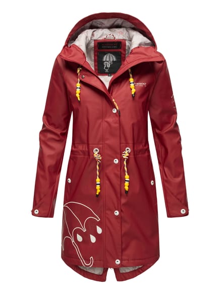 Marikoo dames regenjas – Dancing Umbrella, waterdicht met capuchon