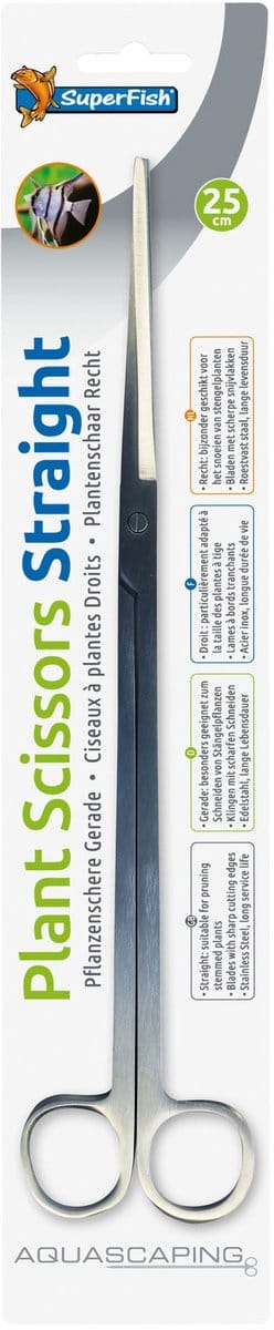 Superfish Rvs Plantenschaar Recht - Aquarium Toebehoren - 25 cm
