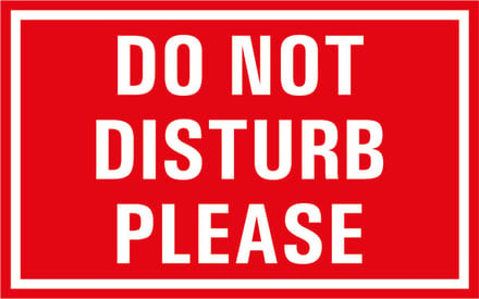 Do not disturb bordje - kunststof 400 x 250 mm