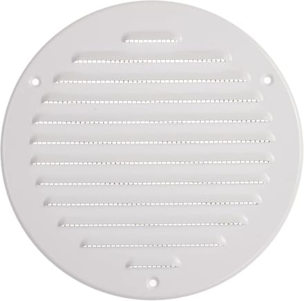 Ronde Ventilatie Rooster - 15,2 cm (6 inch) - Wit Metaal - Met Insectenfilter