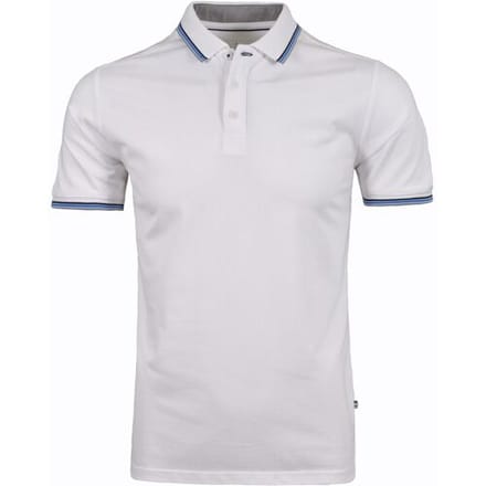 Ragman Polo Piqué Uni Tipping Keep Dry Finish Wit / male