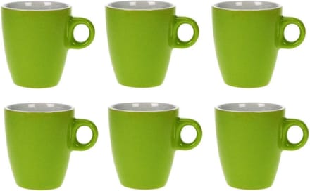 Cosy & Trendy Vicky Beker - 19 cl - Ø 7 cm x 8.5 cm - Groen - Set-6