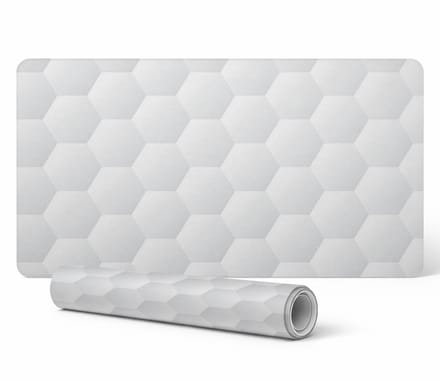 Beschermende mat voor bureau/tafelblad met geometrisch 3D-patroon, 90x45 cm