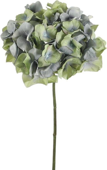 Viv! Home Luxuries Hortensia - zijden bloem - groen blauw - 48cm