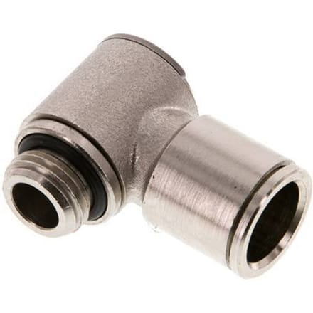 12mm x G1/4'' 90 graden L-vorm Messing Insteekfitting Buitendraad Draaibaar NBR