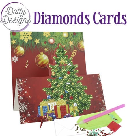 Diamond Painting Dotty Design Diamonds Cards | Christmas Tree