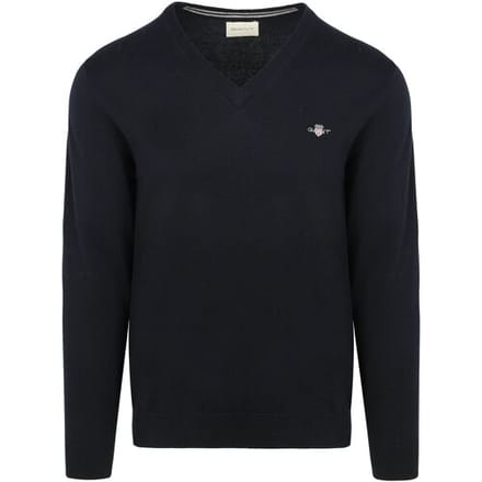Gant Pullover V-Hals Navy - Maat M - Heren - Pullovers
