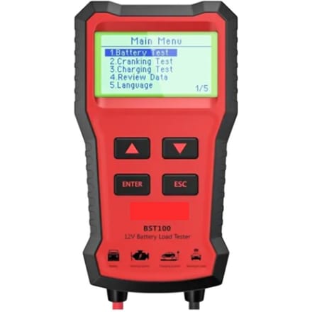 BST100 Testeur de Cellules 12V Testeur d'Accumulateur Auto Testeur de Cellules de Stockage Auto rouge
