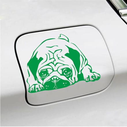 Bumpersticker - Hond - 11,6 X 16 - Groen