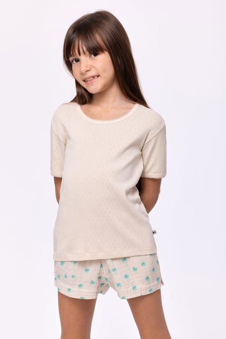 Woody pyjama dames - palm - beige - 251-10-WPK-W/122 - maat M
