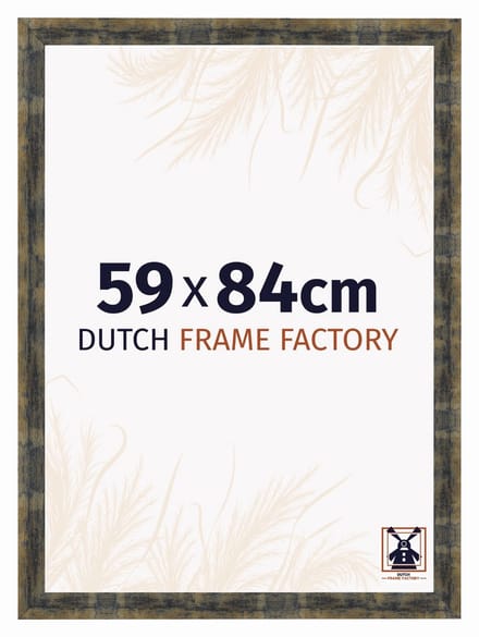 Fotolijst 59x84 cm - MDF - Blauw Goud Gemeleerd - Praag