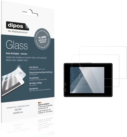 dipos – 2x Pantserfolie geschikt voor SIJCAM SJ4000 Air | 9H Screenprotector