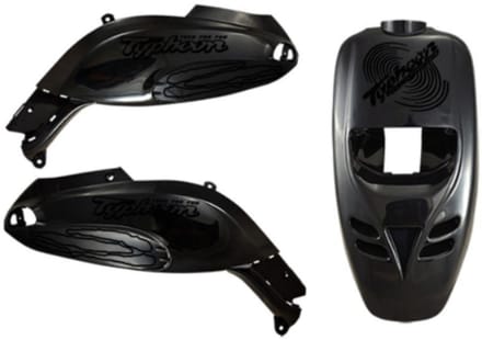 Piaggio Typhoon Stickerset - Cyclone - Zwart