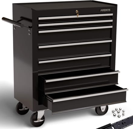 AREBOS - Gereedschapswagen Trolley - 7 Lades