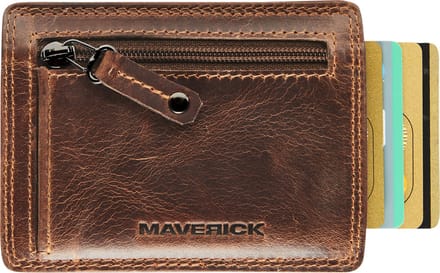 Maverick the orginal - pasjeshouder - RFID - rundleder - bruin