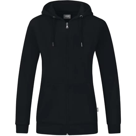 Jako Organic Jas Met Kap Dames - Zwart | Maat: 48