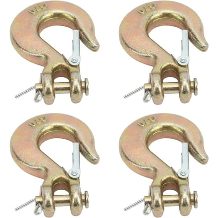 4 Stuks Koppelingshaak 1/4 inch 2750 lbs Capaciteit Heavy Duty Gesmeed Staal Grijphaak voor Hijsen