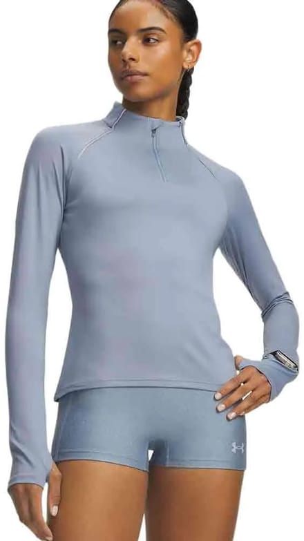 Under Armour Velociti Sweatshirt Met Halve Rits Blauw L Vrouw