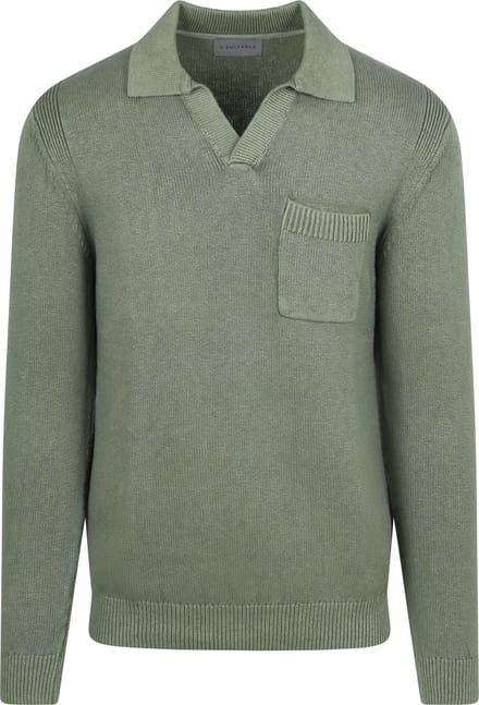 Suitable Raw Trui Riva Knit Groen - Maat M - Heren - Pullover