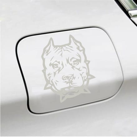 Bumpersticker - Hond - 12,3 X 10 - Zilver