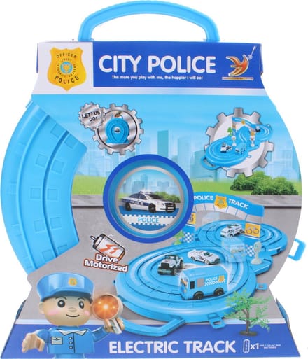 Jonotoys Speelset Politie In Opruimbox Blauw 33 Cm