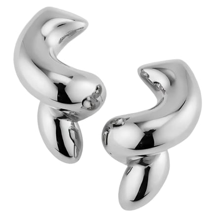 Silver Snake Earrings