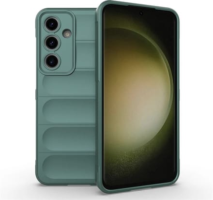 MobyDefend Hoesje - Geschikt voor Samsung Galaxy S24 FE - TPU Gripcase - Groen