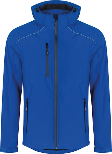 Men's Softshell Outdoorjas met afneembare capuchon Royal - L