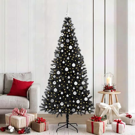 vidaXL Kerstboom Zwart 210 cm PVC