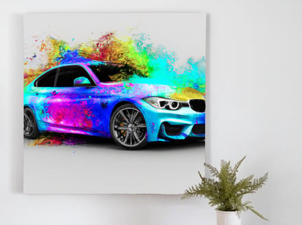 Beaming beamer | Beaming Beamer | Kunst - 40x40 centimeter op Dibond | Foto op Dibond