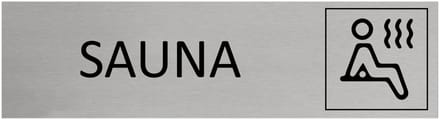 CombiCraft Aluminium deurbordje Sauna 165x45mm - per stuk