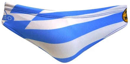 Turbo Greece Zwemslip Wit,Blauw 4XL Man