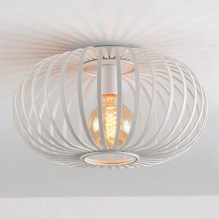 1-lichts plafondlamp Fiore - wit