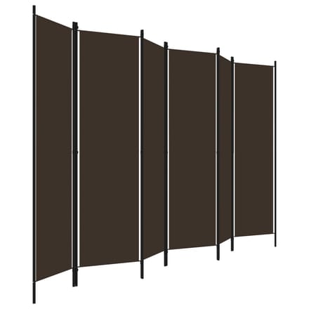 vidaXL - Kamerscherm - met - 6 - panelen - 300x180 - cm - bruin