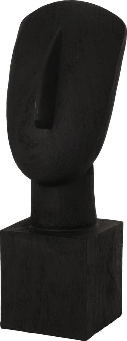 In & Out Deco Beeld - Hoofd - Abstract - Kleur Zwart - Hoog 31 cm