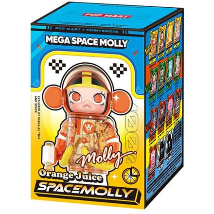 POP MART MEGA SPACE MOLLY 100% Serie 4 Blind Box (Enkel pak / 9-delige set) blue