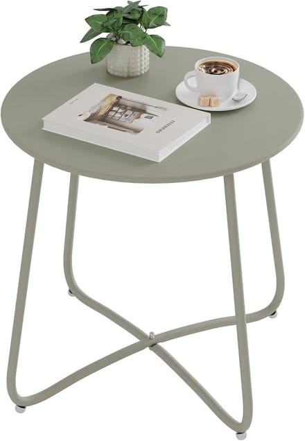 Ronde salontafel voor binnen en buiten - 45 cm diameter, verstelbare poten, modern design