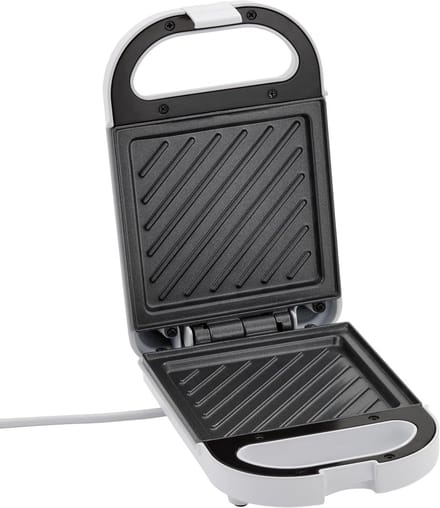 Tosti Maker - Sandwich Toaster - Snelle Snacks - Antiaanbakplaten - 22x21x8.5 cm - Wit