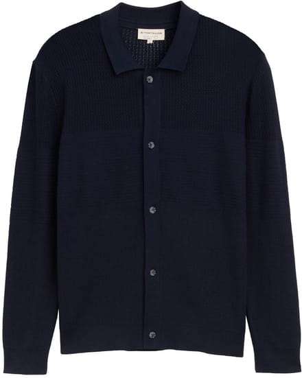 Tom Tailor - Vest met knoopsluiting - Maat XL - sky captain blue