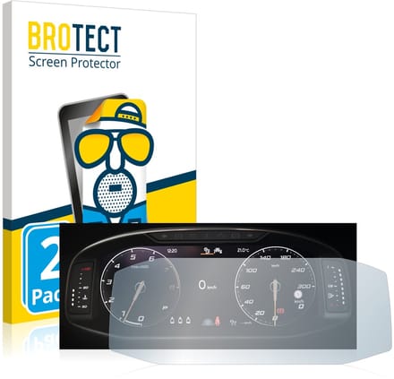 BROTECT - Screenprotector voor Seat Ateca Facelift 10.25" Snelheidsmeter - Folie Beschermfolie matte 2 Stuks