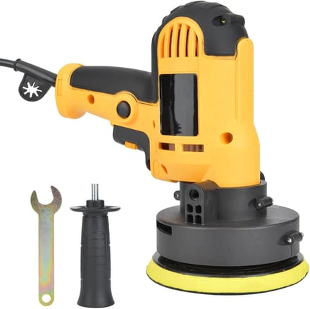 Elektrische polijstmachine - Wax machine - Auto lak herstellen - 700W hoog vermogen - 125 mm schijf - Geel